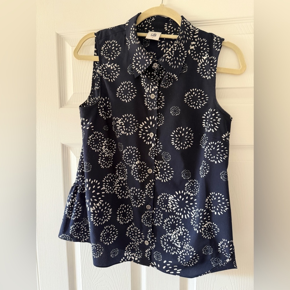 CABi #5215 Dandelion Wishes Top Blouse Small + amazing shape!